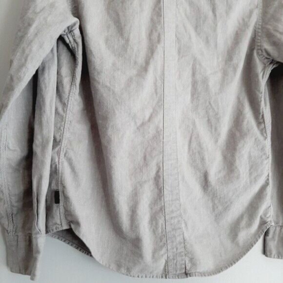 DH3 / 100% Cotton Textured Button Down Dress Shirt Light Grey Men's Sz S - Picture 6 of 9